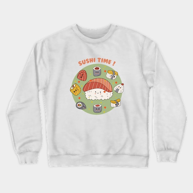 Sushi Time Crewneck Sweatshirt by Oiyo